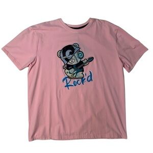 Sz 3XL ROCKED BKYS PINK TEE